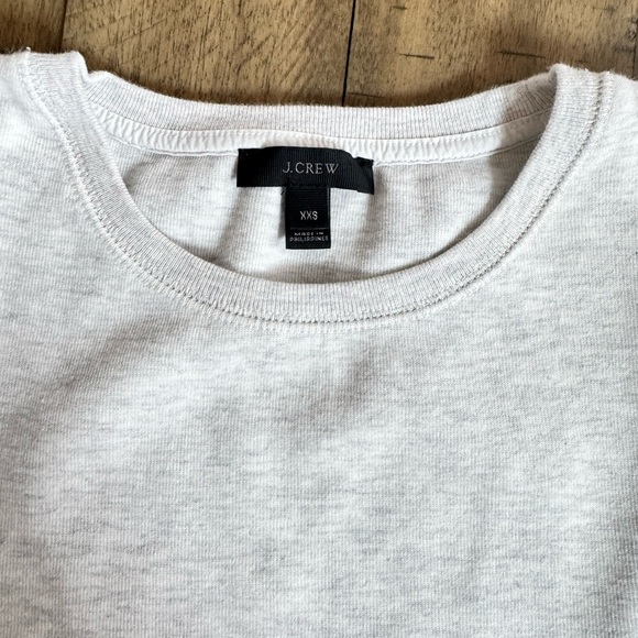 J. Crew bow  Long  sleeve pullover Light Gray Crewneck Sweater NWOT - Picture 8 of 8